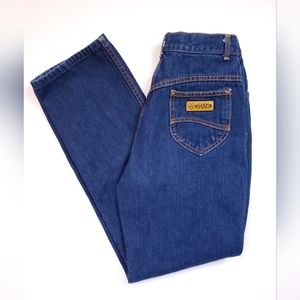 Vintage 80's Gitano Dark Wash Denim Womens High Waisted Jeans Talon Zip XS